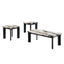 Strata - Faux Marble 3 Piece Occasional Set (1 Coffee & 2 End Tables) - Black / White