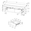 TV Stand, Console, Media Entertainment Center, Storage Cabinet, Glossy Contemporary & Modern - White