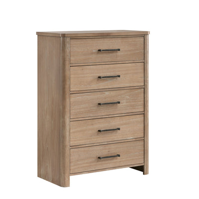 Anika - 5 Drawer Chest - Natural / Brown