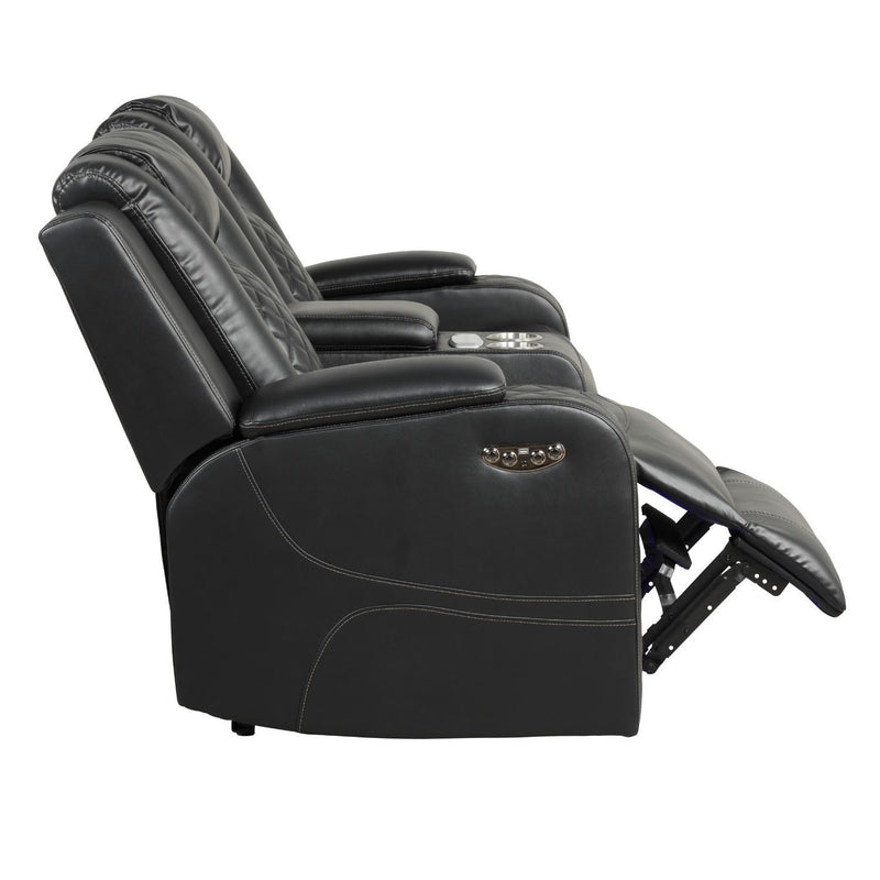 Benz - Power Reclining Loveseat & LED Lighting And Built In USB
