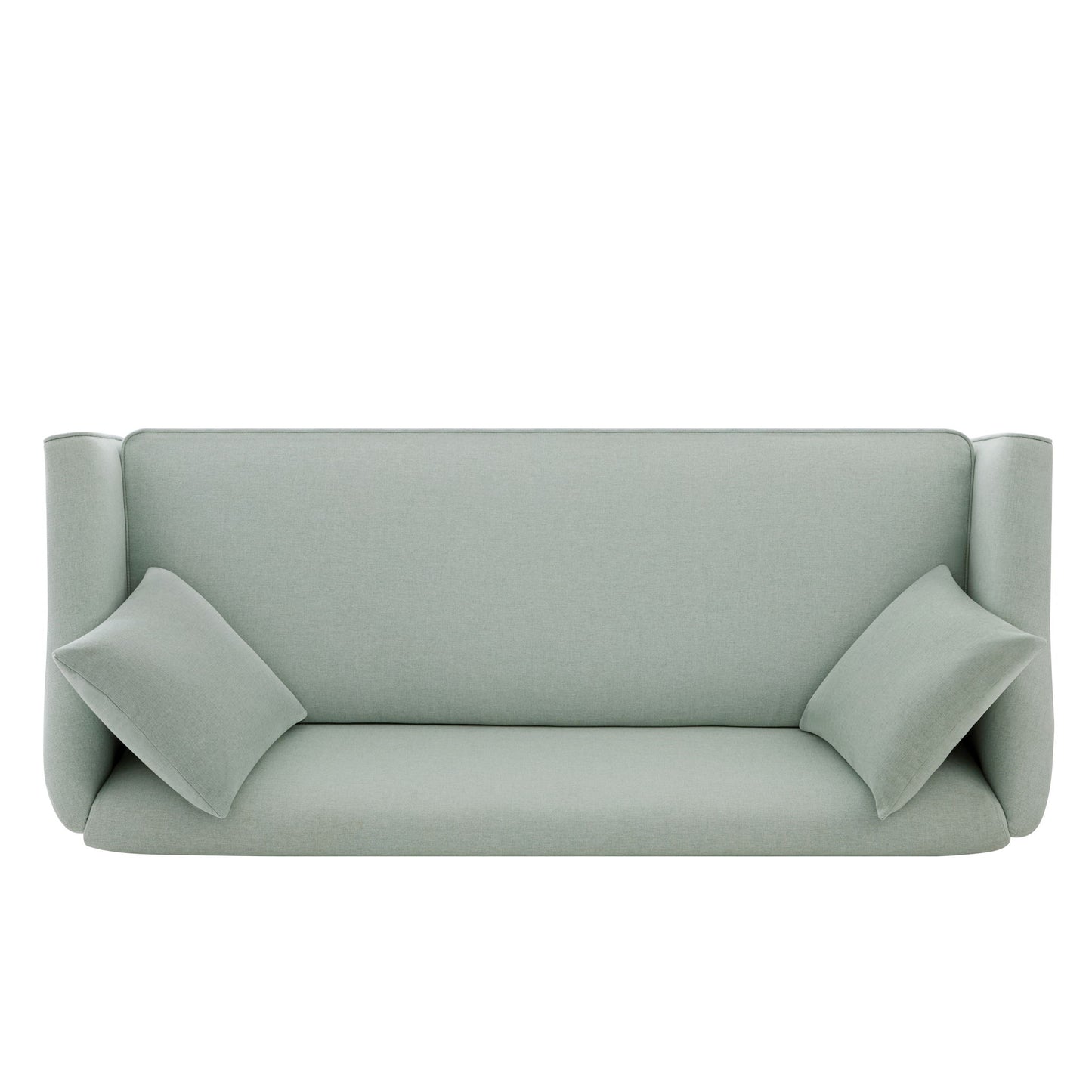 3 Seater Sofa With Wrap Around Armrests And Throw Pillows