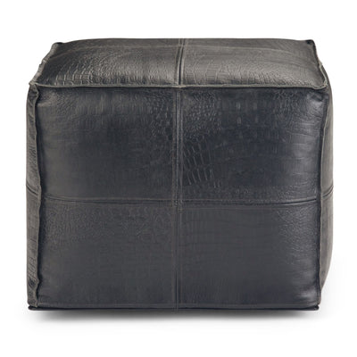 Bowen - Square Pouf - Black