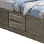 Modern Design Storage Bed With Bookcase Headboard