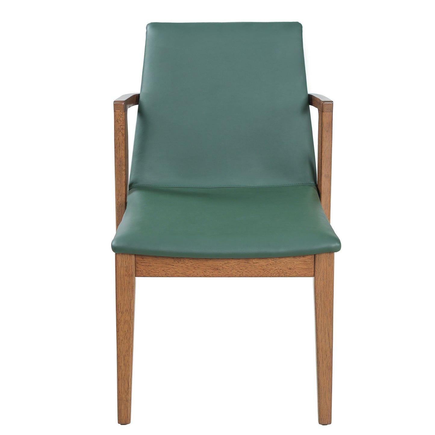 Dining Chairs (Set of 2) - Green / Walnut