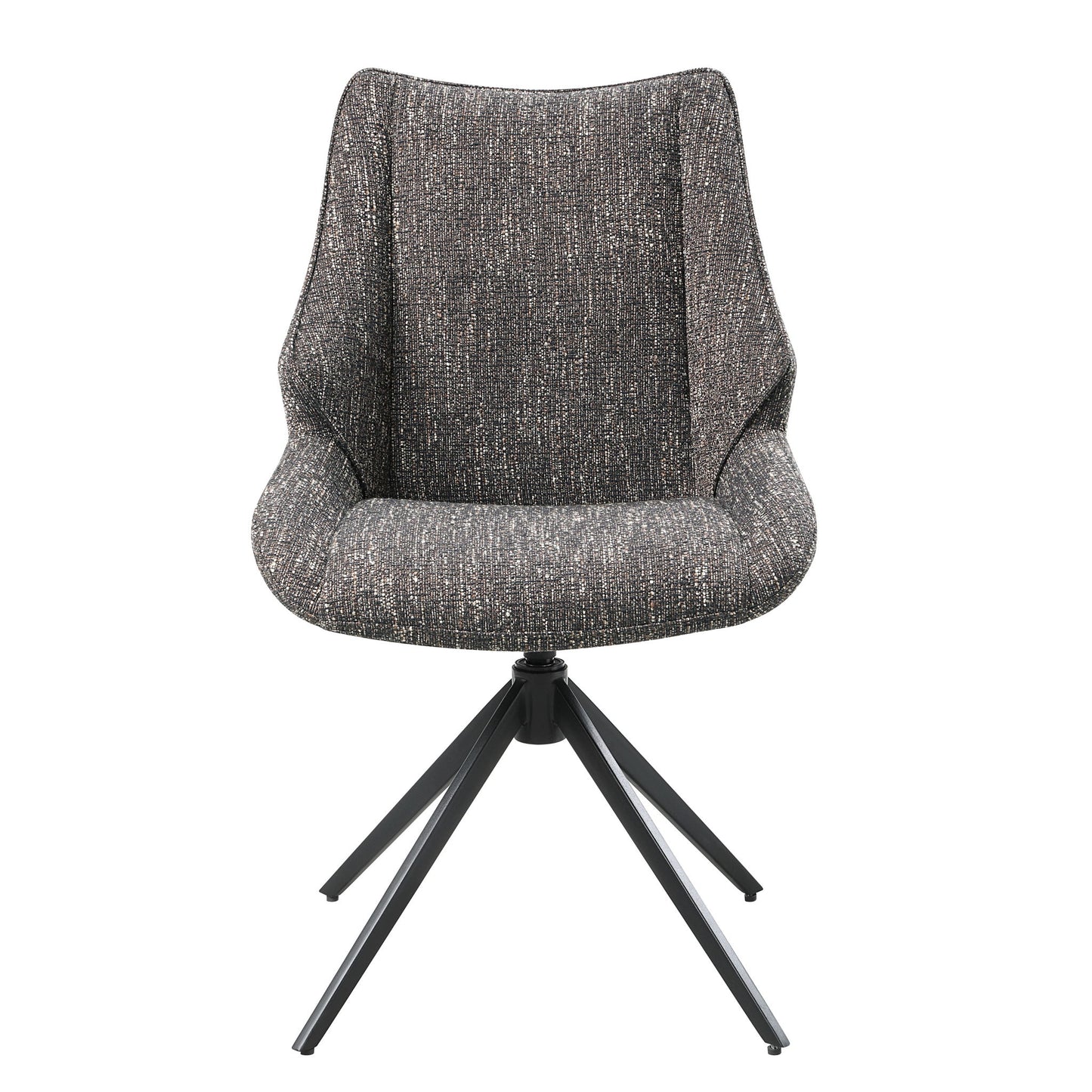 Malika - Side Chair With Swivel (Set of 2) - Brown Gray
