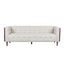 Contemporary Mid-Century Charm 3 Seater Sofa With Button Tufted Waffle Stitching