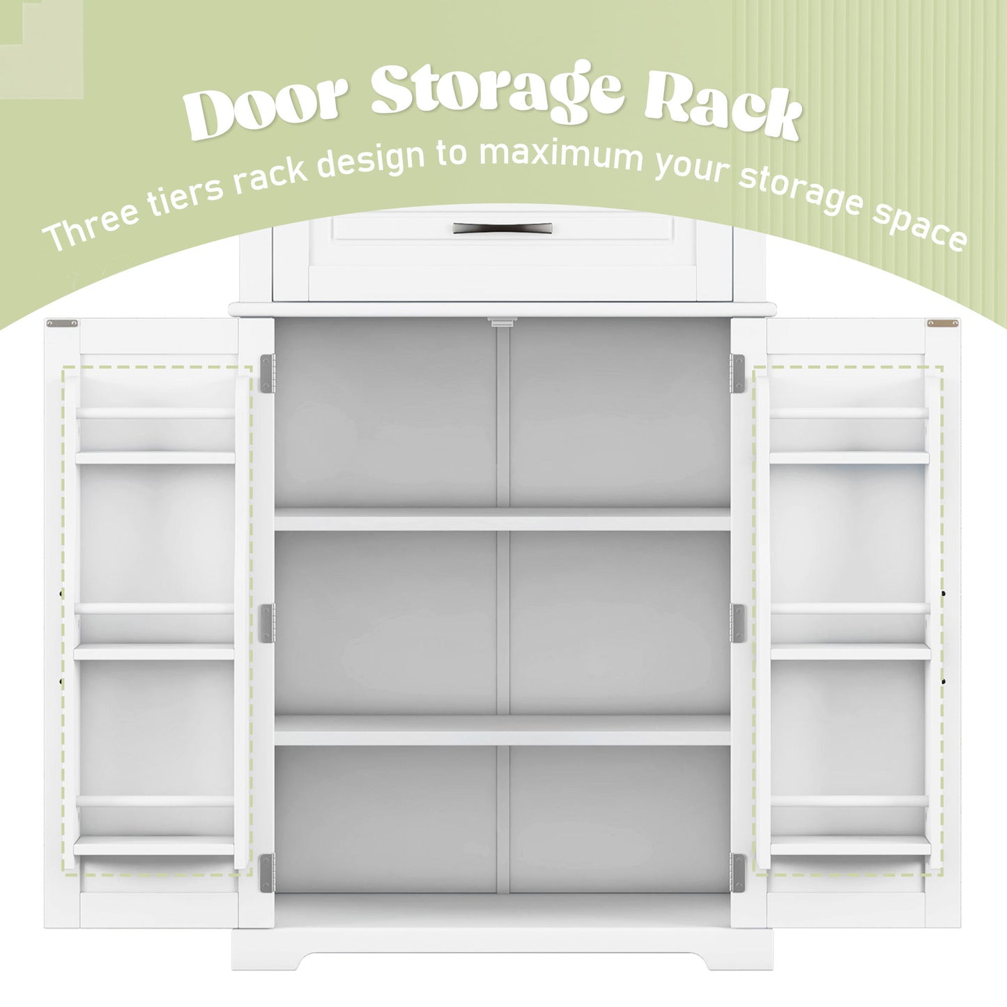 Bathroom Storage Cabinet With Multifunctional Storage Space, Drawer With Slide Rails, Adjustable Shelf