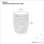Johnsen - Geometric Pattern Accent Table - Antique Silver