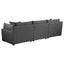 Tomasina - Modular Sofa With Cushions And Padded Arms - Black