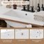 Bathroom Vanity With Ceramic Sink, Modern Free Standing Cabinet With Soft Close Drawers
