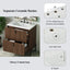 Fluted Bathroom Vanity With Ceramic Sink, Freestanding Design