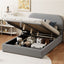 Upholstered Platform Bed With Hydraulic Storage System