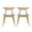 Ergonomic Back Dining Chairs (Set of 2)