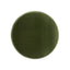 Edward - Round Upholstered Ottoman With Bullion Fringe - Olive Green
