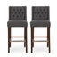 Solstara - Upholstered Dining Barstool With Button Tufted And Wing Back