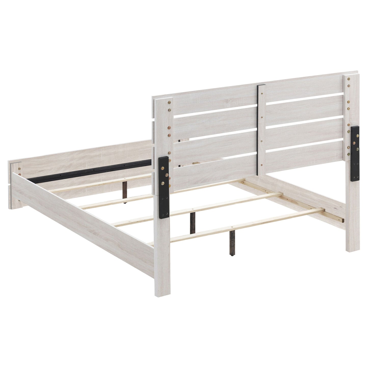 Geary - 4 Piece King Panel Bedroom Set With 2 Nightstands And Dresser - White