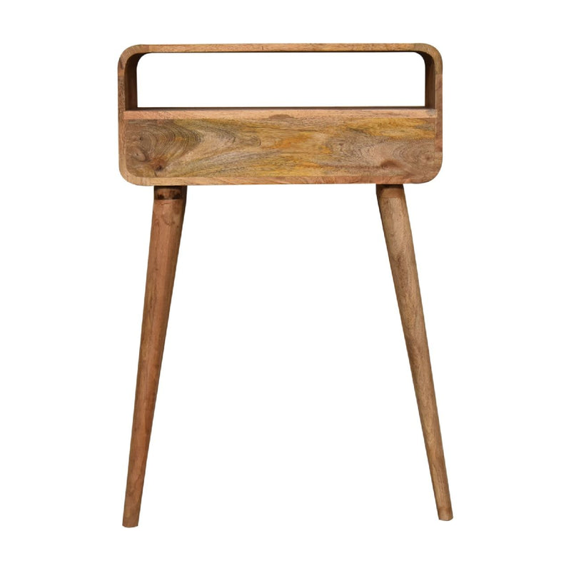 Curved Chestnut Console Table