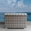 Wicker Sectional Sofa With Cushions And Table