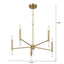 Courtyard - 5 Light Candle Chandelier - Clear / Gold