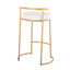 Fuji - Round Contemporary Fixed Height Counter Stool (Set of 2)