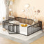 Metal Floor Bed Frame With Fence And Door