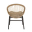 Outdoor Accent Chair With Curved Back And Basket Frame, (Set of 2) - Light Brown / Beige