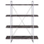 Herringbone - Bookcase With Full Length Shelf - Gray