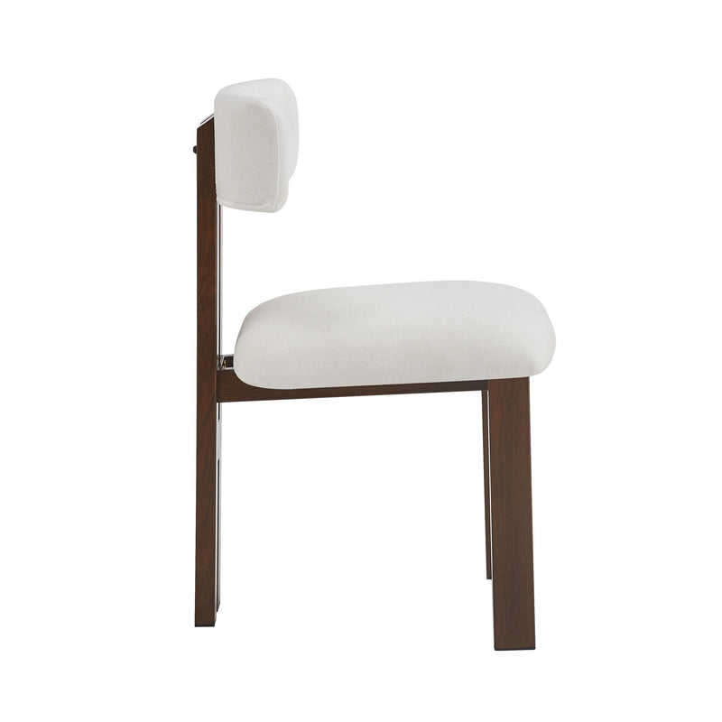 Modern Upholstered Armless Dining Chairs With Metal Legs