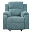 Upholstered Manual Recliner Chair With 3 Adjustable Backrest Positions
