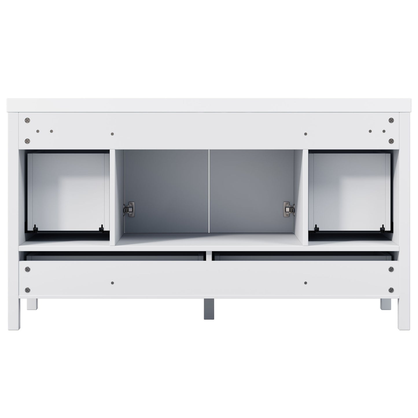 Bathroom Vanity With Separate Sink, Soft Close Doors And 4 Drawers