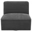 Manhattan - Swivel Tufted Chair Armless Accent Chair, 360 Degree Swivel Base - Charcoal