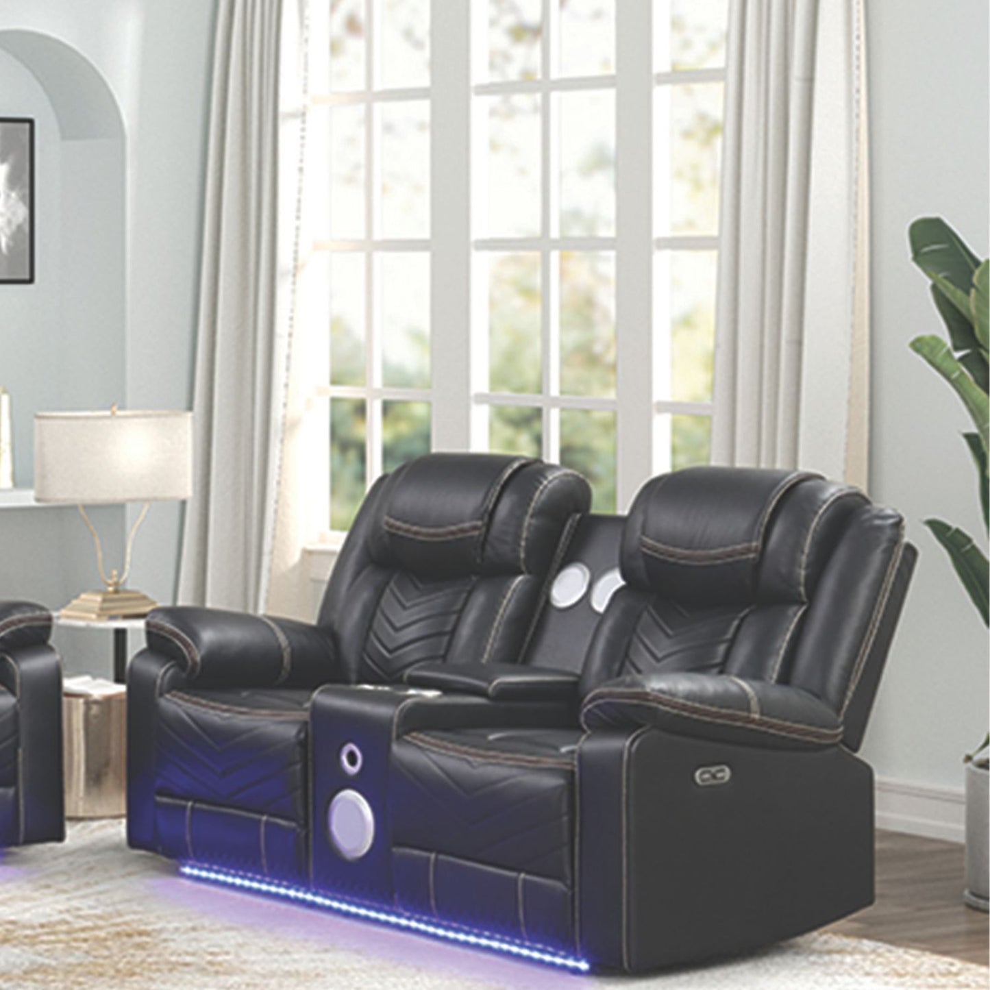 Challenger - LED Power Recliner Loveseat
