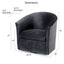 Eden - Swivel Chair With Upholstery And Hardwood Frame