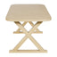 Dining Table With X-Shaped Legs, Rectangular Indoor - Natural