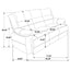 Worthington - Padded Arm Sofa - Dark Brown