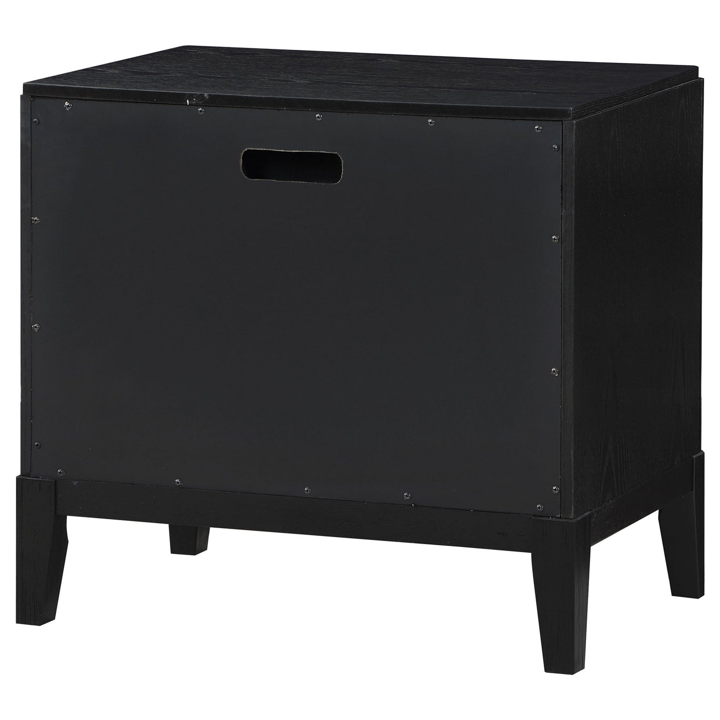 Mason - 2 Drawer Nightstand With Fluted Design - Black