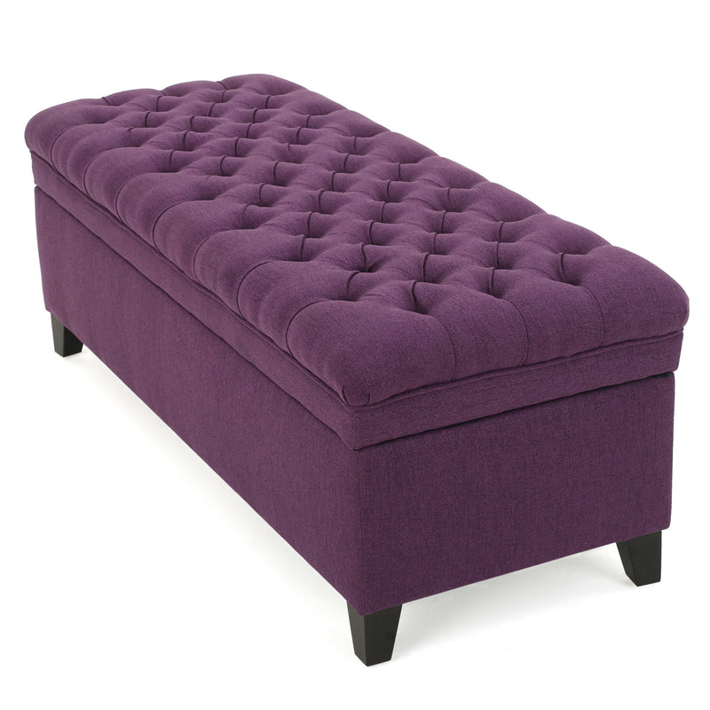 Juliana - Storage Ottoman With Birch Legs