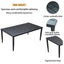 Outdoor Patio Dining Table With Tapered Feet & Umbrella Hole