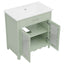 Modern Bathroom Vanity With Tempered Glass Doors