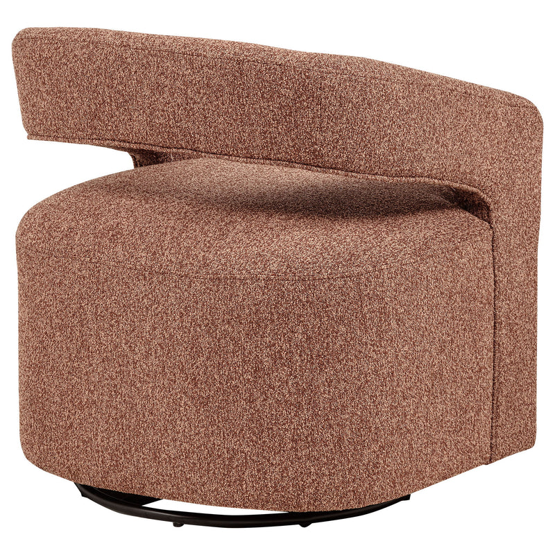 Brillia - Swivel Accent Chair - Burgundy