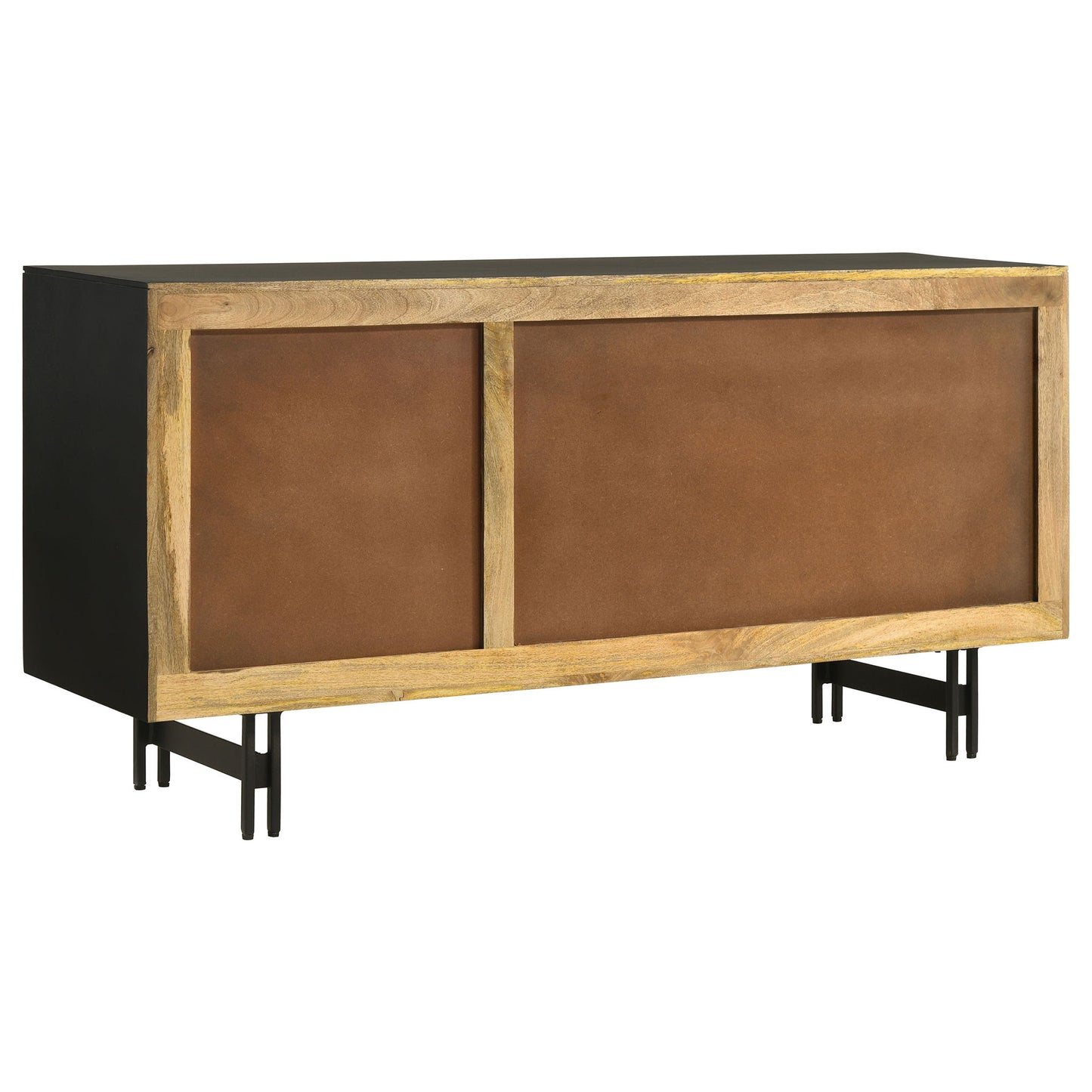 Madrid - 3 Door Accent Cabinet Doors - Natural / Black