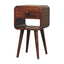 Mini California Curved Nightstand Wth Lower Slot