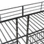 Full Over Twin-Twin Triple Bunk Bed With Drawers And Staircase - Black