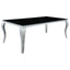 5 Piece Rectangular Dining Set With Upholstered Chairs - Black
