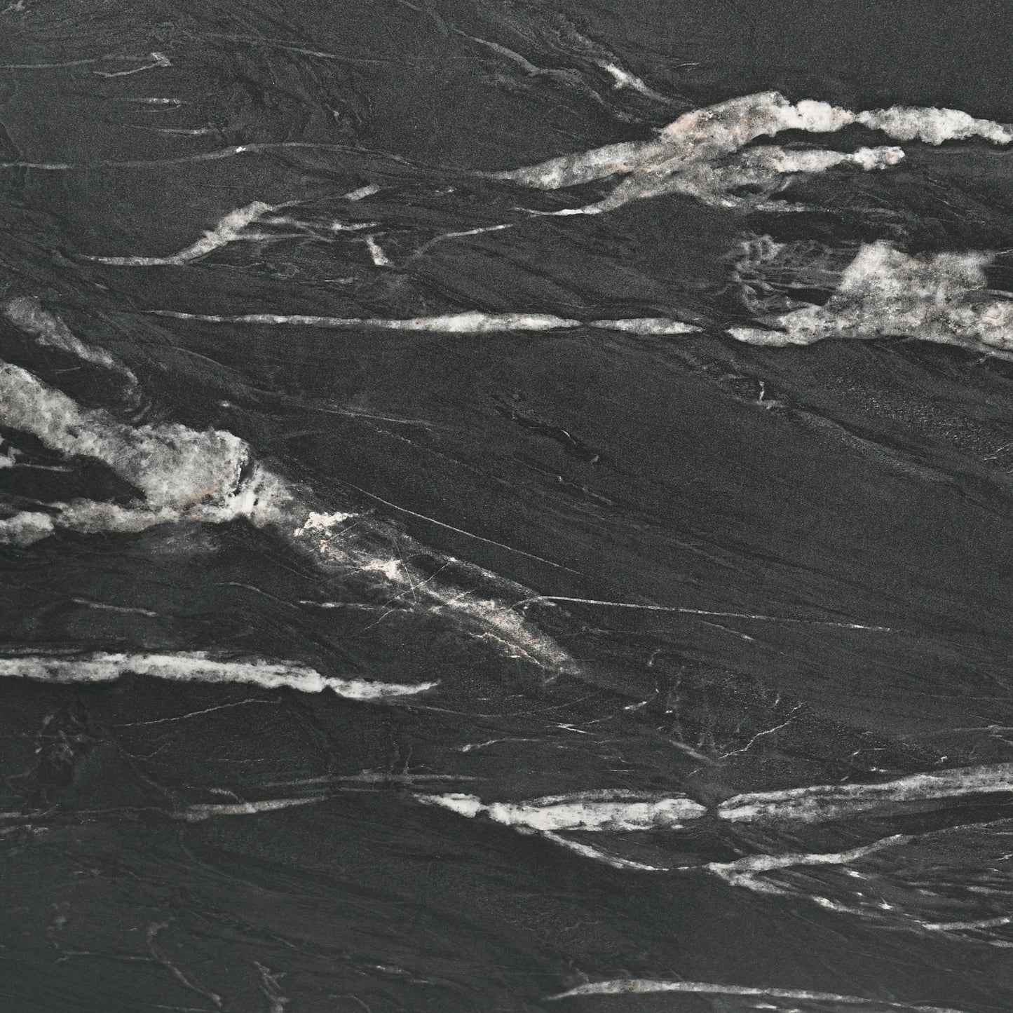 Bellingham - Dining Table With Self Storing Extension Leaf - Black Marble-Look Sintered Stone