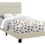 Bed, Upholstered, Frame Only, Transitional