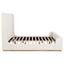 Kensington - Eastern King Sleigh Bed With Tall Wingback Headboard - Cream