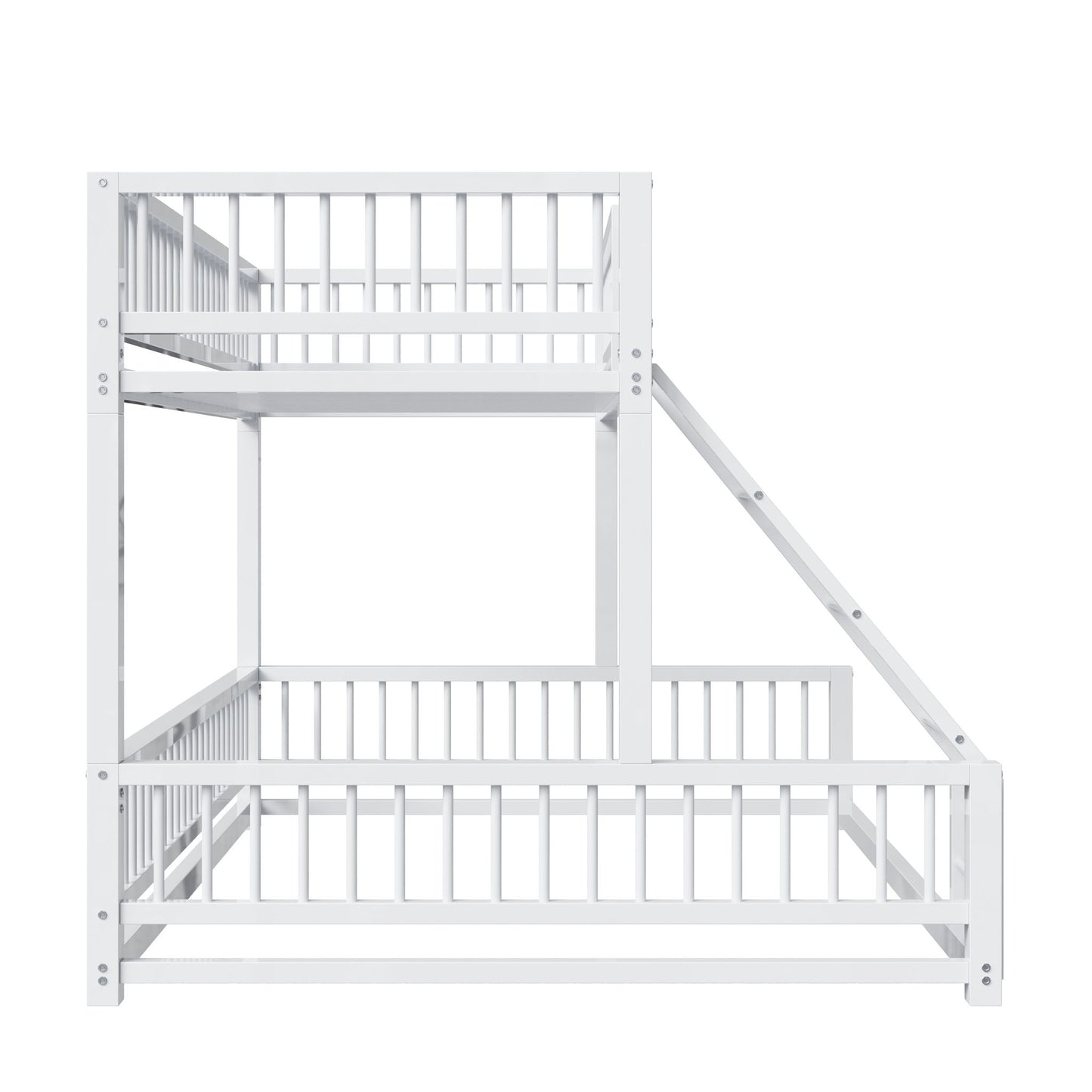 Bunk Bed With Ladder And Safety Guardrails