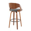 Pino - Mid Century Modern Fixed Height Barstool With Swivel & Round Footrest (Set of 2)