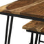 3 Piece Nesting Table With Hairpin Legs - Brown